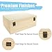 DAJAVE Unfinished Wooden Box, 12x9x5 Inch Large Wooden Box with Hinged Lid and Front Clasp, Pine Wood Box DIY Craft Stash Boxes for Arts Hobbies and Home Storage