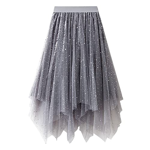 Jupe en maille plaine de fil irrégulier pour vos soirées et cérémonies d'été chic