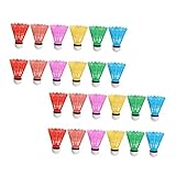 Outanaya 36pcs Assorted Color Plastic Shuttlecocks for Training and Exercise Badminton Lightweight and Durable Sports Accessories for