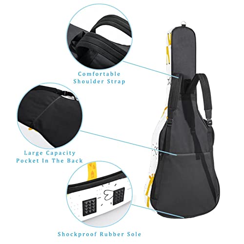 Sac à dos guitare acoustique imperméable housse rembourrée classique - 3