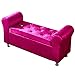 FXBFAG Panca Imbottita in Velluto con Braccioli, Divanetto da Letto in Velluto di Lusso, Pouf Pouf Trapuntato in Peluche, Panca per Scarpe da Ingresso Moderna per Soggiorno-Rosa 100x40x40cm(39x16x1