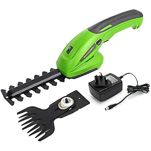 WORKPRO 7.2V 2-in-1 Cordless Hedge Trimmer & Grass Shear with 1500mAh Lithium-Ion Battery , 2 Attachment Blades for Gardening, Cutting, Trimming, Shearing, Pruning and Thinning Plants and Foliage Cover
