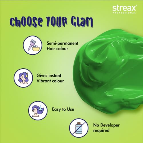 Streax Professional Hold and Play Funky Colours, Hair Color, 100g - Groovry Pink