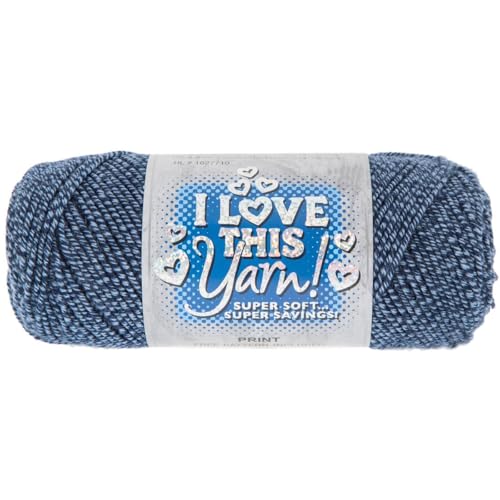Image of Hobby Lobby Print I Love This Yarn, 714 Marled Denim, Set of 2 | 4 Medium Weight, 252 Yards Per Skein