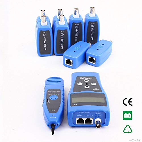KOLSOL AT112 Network Ethernet LAN Phone Wire Tester Line Finder Remote Cable Tracker USB Coaxial Cable with 8 Far-end Jacks Support Multiple Tester Ports BNC RJ45 RJ11 - Thumbnail 3