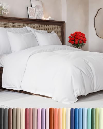 Image of Duvet Cover Full Size - Extra Soft 3 Piece with Zipper Closure - White
