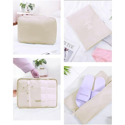 Kit Organizador para Mala de Viagem com 9 peças - Gladiador 201 (Bege)