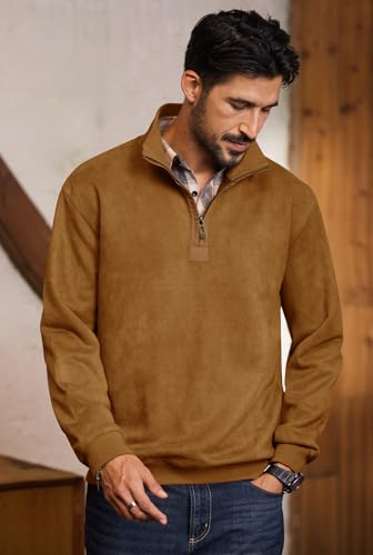 Men High Neck Pullover Casual Solid3