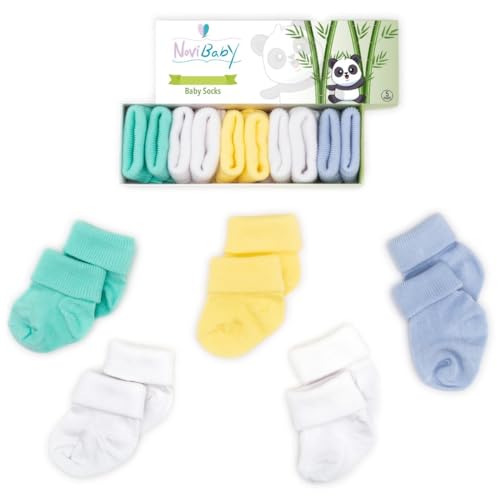 Image of Novibaby Baby Socks 0-6 Months, 6-12 Infant Ankle Socks for Boys and Girls, Essential Baby Items for Newborns