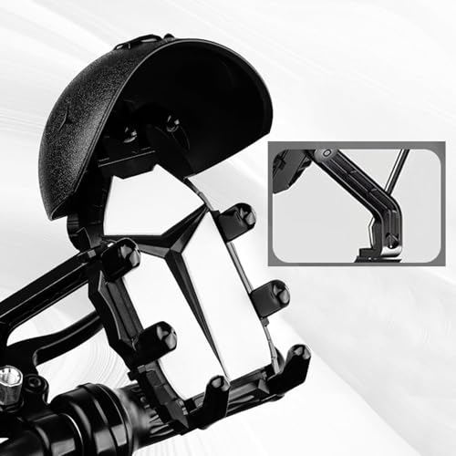Image of Mirror Fit Mobile Holder for scooty /Scooter /Bike /Motorcycle with One Click Button Controlled Phone Mount,Mobile Holder for Bike Ideal for Maps and GPS Navigation with Auto Locking,Firm Grip