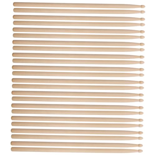 Abaodam 12 pares de baquetas 5A de madera de arce ligero para batería jazz miniatura 1