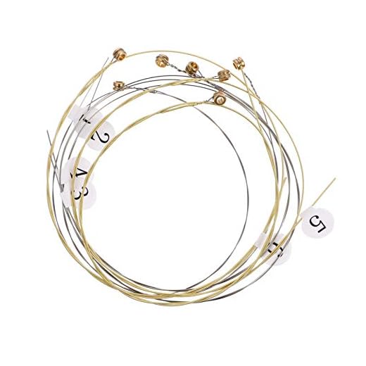 EXCEART 7 piezas Lyra arpa reemplazo de cuerdas de metal cuerda instrumento musical accesorios para lira arpa Cembalo tabla de picar instrumento de cuerda cítaro