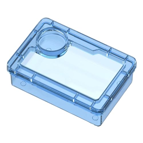 Futternapf mit Fach, transparent, ausbruchsicher, Einsiedlerkrebse, Futternapf, Eidechsen- Futterstation, für Zuhause, Büro, Terrarium, Lebensraum, Chamäleon, Einsiedlerkrabbe