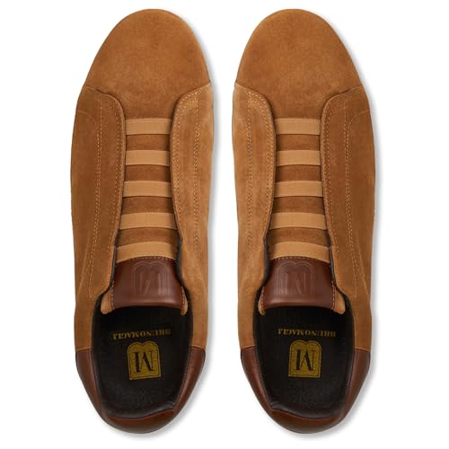 Image of Bruno Magli Men's Lisbon Sneakers, Leather Shoes, Lace-Up Casual Shoes