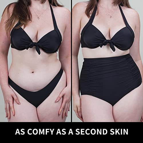 RELLECIGA Women's High Waisted Bikini Bottom Tummy Control Ruched Full Coverage Swim Bottom3