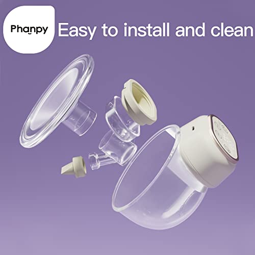 Phanpy E-Joy S2 Wearable Breast Pump Touch Screen Low Noise Hands Free Breast Pump, 7 Oz Capacity, 20&24 Mm #TOP7