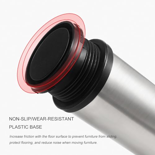 Patas de metal de acero inoxidable para muebles modernos, diseño resistente de 18cm 3