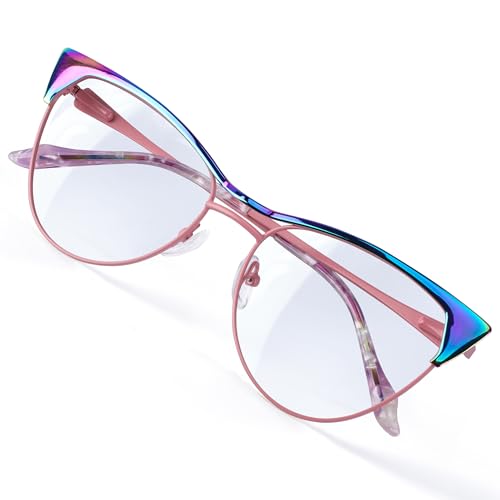 Blue Blockers Glasses for Women, Bluelight Glasses with Cat Eye Frame for Style, Comfort, Eye Strain Relief