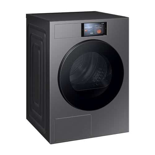 Samsung DV90F09F4SU2 Wärmepumpentrockner DV90F/24, 9 kg, EEK: A, AI Wäschetrockner mit AI Home Touch-Display, WiFi-SmartControl, AI Energy Mode und Dry+, Sprachsteuerung, SuperSpeed, Schwarz