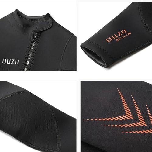 Chaqueta Wetsuit para Hombre y Mujer, Neopreno 3MM Manga Larga para Buceo, Surf, Natación y Kayak en Agua Fría miniatura 6