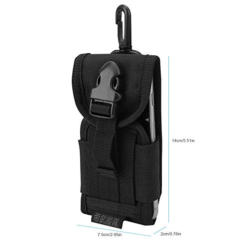 Outdoor Phone Bag-Nylon Lightweight Military Outdoor Phone Storage Bag Intercom Pouch with Hook