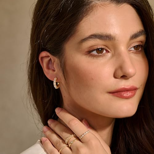 Risamil Pearl Hoop Earrings For Women thumb #1