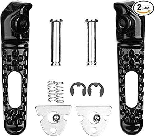 Miniatura 4 de Estriberas delanteras y traseras para Honda CBR1000RR 2004-2014, CBR600RR 2003-2023, CB1000R 2008-2014 (delantera+trasera-Balck)