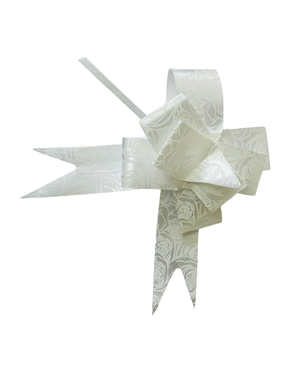 Gift Wrapping Pull Bows 100 Pack 30mm White Ribbon Rosettes Present Decoration Florist Bouquet Wedding Basket Craft Supplies Party Favour