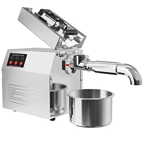 DRYIC Máquina de Prensa de Aceite eléctrica, Extractor Comercial y doméstico, Expeller de Aceite para Lino, maní, ricino, semilla de canola, sésamo, Girasol, Prensa automática de Aceite de (220v)
