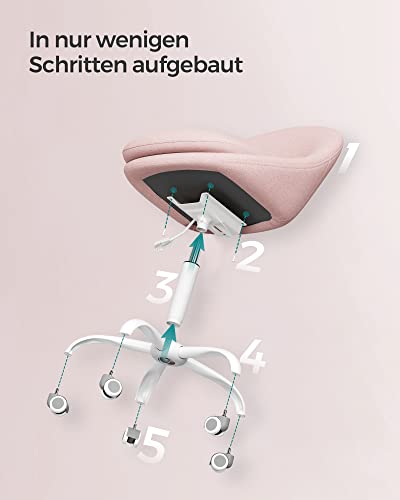 SONGMICS Schreibtischstuhl, Bürostuhl ohne Armlehne, Ergonomisch, Drehbar – Ansicht 8