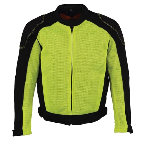 Image of Milwaukee Leather Men's CE Armored All-Season Motorcycle Jacket - Impact Protection Textile Racer Design - Small