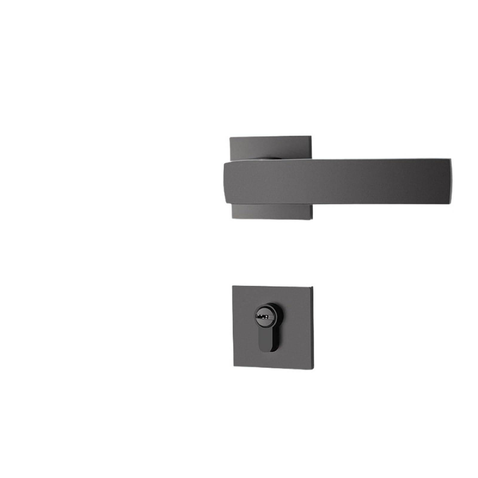 ZONSHJDKR Silent Split Lock Bedroom Exterior Door Handle Aluminum Alloy Indoor Wooden(DS 402 Dumb Gun)