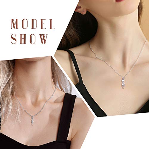 ChicSilver Collana Gatto Donna Ciondolo Argento