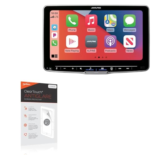 BoxWave Screen Protector Compatible with Alpine ILX-F509 - ClearTouch Anti-Glare (2-Pack), Anti-Fingerprint Matte Film Skin for Alpine ILX-F509