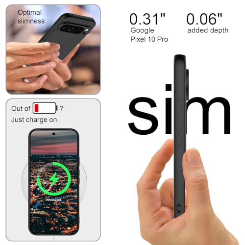 Coque silicone Google Pixel 10 Pro souple fine noire résistante aux impacts
