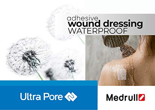 Medrull Wasserfeste Wundpflaster ULTRA PORE 15 x 9 cm 100% Wasserfestes Pflaster Steril, Transparent, Starker Halt - Schützt bei Schnittwunden & Kratzer - Ideal zum Duschen, Sport, Baden 25 Stück