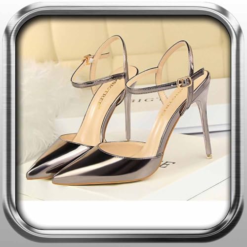 Escarpin stiletto confortable à lacets pour éviter de glisser en soirée