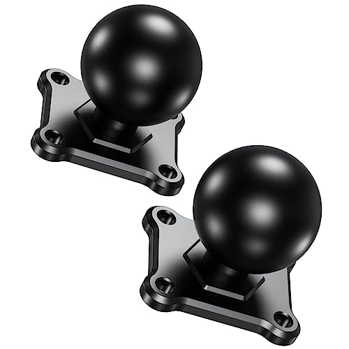 Image of BRCOVAN 2 Pack, Aluminum Alloy 4-Hole AMPS Square Plate Base Mount with 1.5'' TPU Ball Adapter Compatible with RAM Mounts C Size Double Socket Arm, CNC Machining, iii Grade Hard Anodized Surface