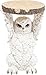 Produktbild Kare Design Beistelltisch Animal Eule Ø35cm, kleiner, runder Couchtisch, Holzoptik, Tierfigur als ausgefallener Wohnzimmertisch, (H/B/T) 52x35x33cm
