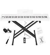 Amazon | KIMFBAY 電子ピアノ 88鍵盤 スタンドセット ポータブルピアノ