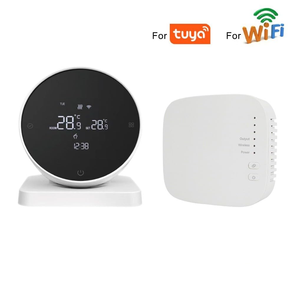 Regolatore di temperatura WiFi per scaldabagno a gas Tuya, modalità di programmazione manuale, controllo di gruppo, 15-95°C