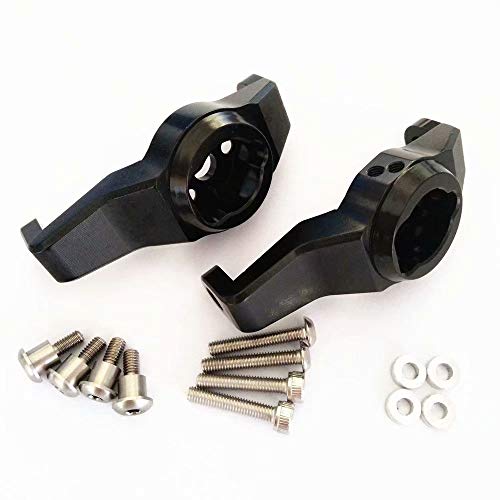 1PR Porte-moyeux avant en aluminium avec emplacement d'installation Dmaper pour Traxxas TRX-4 8232 Noir