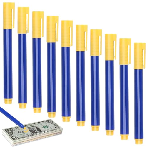 10 Stück Geldscheinprüfer Stift als Geldscheintester, Geldscheinsprüfer Falschgeld Prüfer Stift...