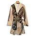 German Shepherd Fashion Mini Womens Robe with Belt Soft Nightgown Long Sleeve Bathrobe Loungewear M