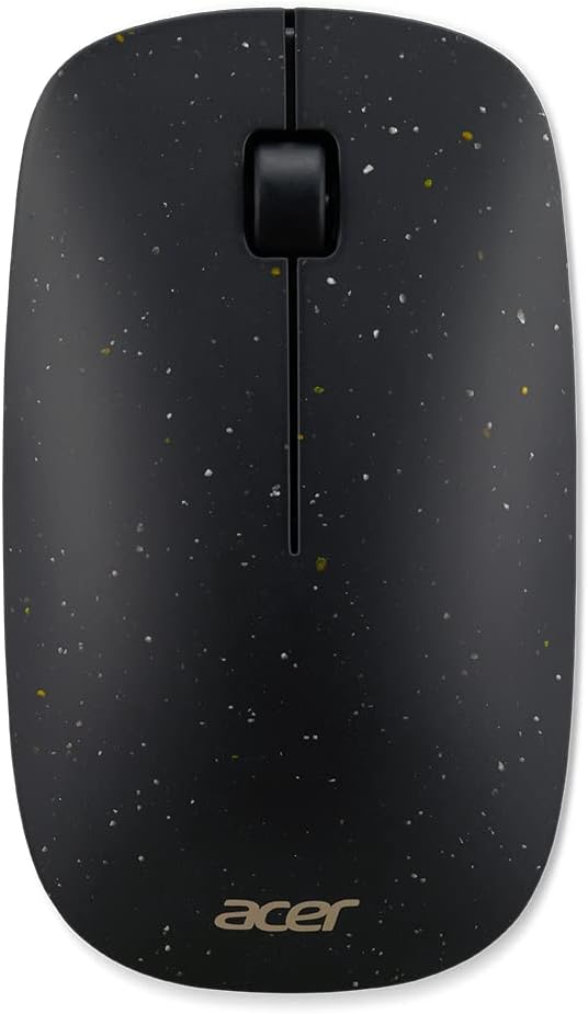 acerVero 3 Button Mouse | 2.4GHz Wireless | 1200DPI | Made with Post-Consumer Recycled (PCR) Material | Certified Works with Chromebook | Black