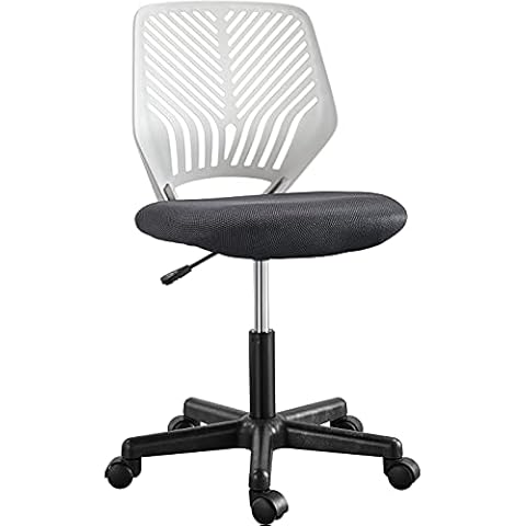 Silla de Oficina Ergonómica Yaheetech sin Reposabrazos Asiento Malla Gris Cover