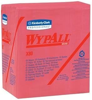 X80 Cloths, HYDROKNIT, Jumbo Roll, 12 1/2 x 13 2/5, Red, 475 Wipers/Roll