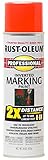 Rust-Oleum 266590 Professional 2X Fluorescent Red Orange Marking Spray Paint, 15-Ounce - 6 Pack