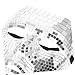 GALPADA Silver Disco Masquerade Ball Mask with Shiny Mirror Surface for Men and Women Fashionable PVC Party Prop for Halloween Carnival Costume Cosplay Nightclub and Photography Use