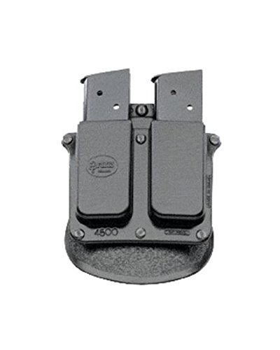 Fobus 4500 Holster Double Magazine Pouch, Paddle, Single Stack.45 Cal 9MM Black